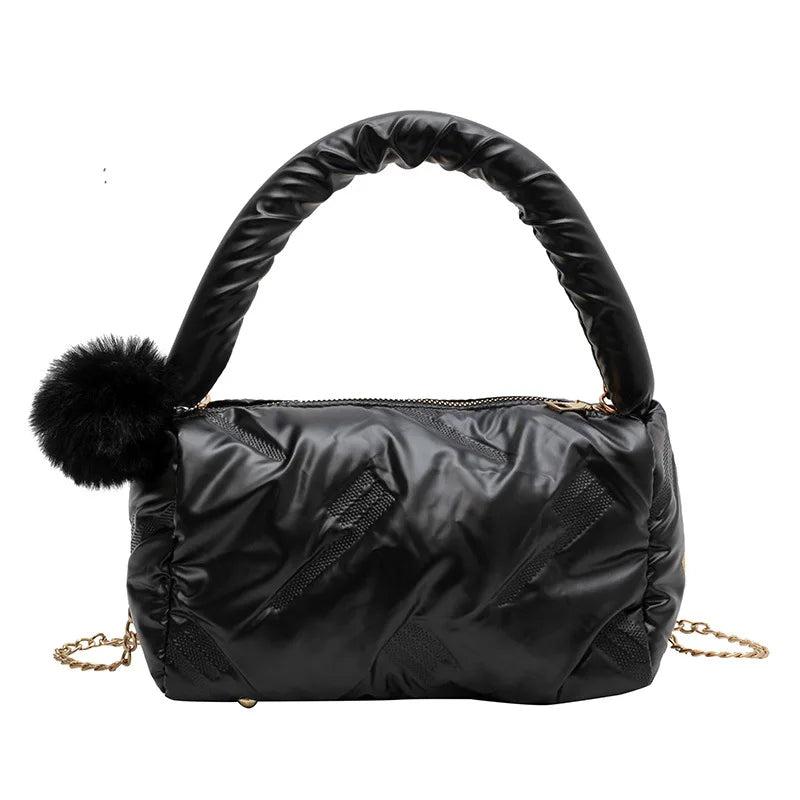 Casual Space Padded Boston Bag Women Shoulder Bags Soft Cotton Crossbody Messeng