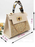 Fairy Woven Handbag Retro One-shoulder Messenger Small Square Bag Ladies Bags