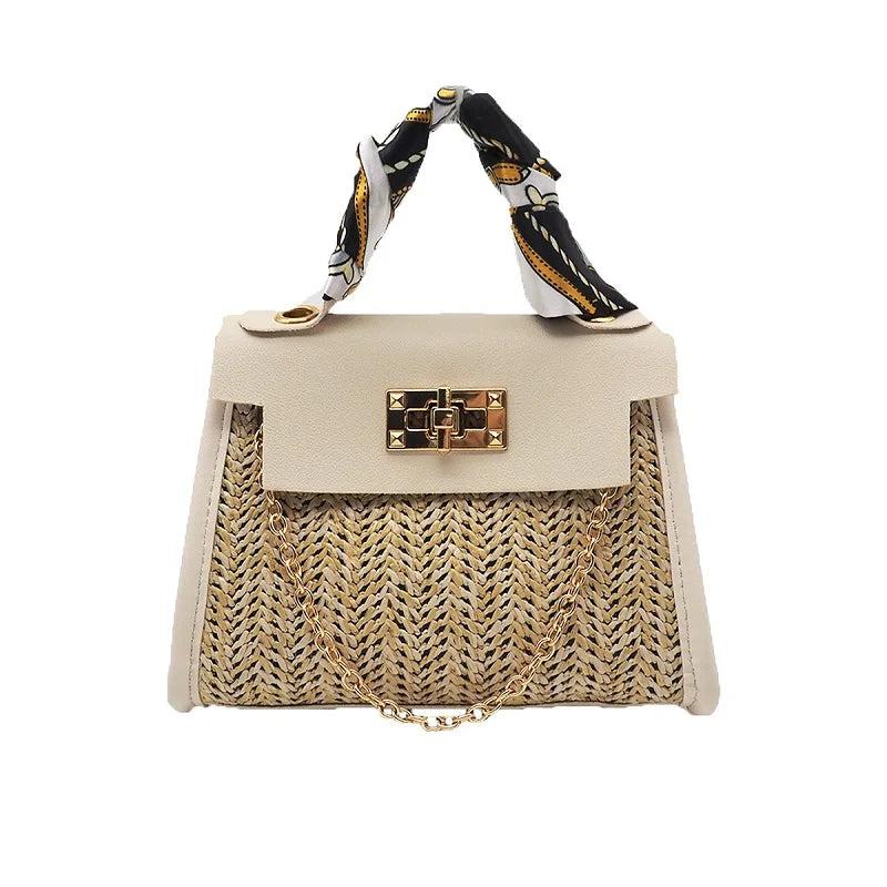 Fairy Woven Handbag Retro One-shoulder Messenger Small Square Bag Ladies Bags