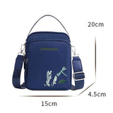 Women Nylon Shoulder Totes Embroidery Messenger Bag High Handbag Crossbody