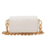 Vintage Leather Shoulder Bag Woman Chain Small Handbag