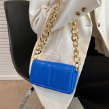 Vintage Leather Shoulder Bag Woman Chain Small Handbag