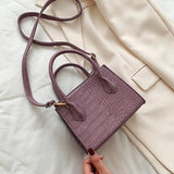 Crocodile Pattern Small Shoulder Bag for Women, Fresh and Stylish Design