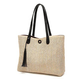 Arrive Women's Straw Large Tote Shoulder Bag Tassel Handbag B149