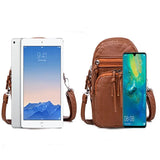 QiaoSanSan Women's Handbag Soft Leather Feeling One-shoulder Retro Multi-layer L