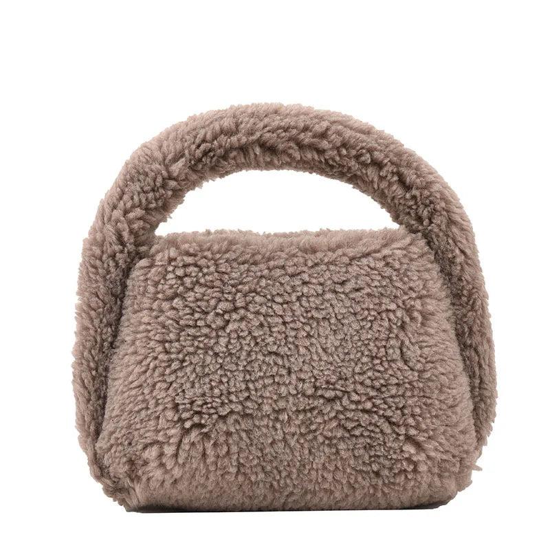 Autumn Winter Candy Velvet Plush Dumpling Bag Lambswool Handbag