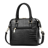Crocodile Pattern Handbag Women PU Leather Tassel Shoulder Bag Lady Purse