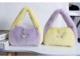 Plush Shoulder Bag Faux Fur Clutch Purse Tote Handbag Winter Female Party
