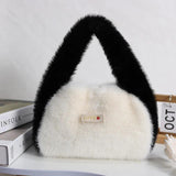 Plush Shoulder Bag Faux Fur Clutch Purse Tote Handbag Winter Female Party