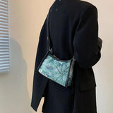 Canvas Portable Casual Oil Painting Shoulder Bag Winter Style