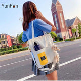 Bear Doll Canvas Women's Bag Girl Student Shoulder Diagonal Bag