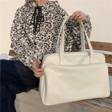 Large Capacity Women Travel Tote Bag Solid Color Daily Shoulder Bags