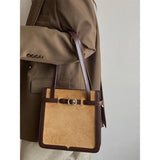 Vintage Women Faux Suede Shoulder Bag Soft Leather Ladies Messenger Bag