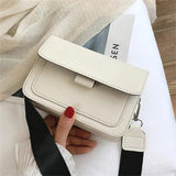 Vintage Double Compartments Lock Shoulder Bag for Women