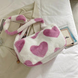 Large Plush Shoulder Bag for Women, Autumn/Winter Handbag