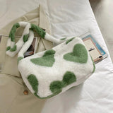 Large Plush Shoulder Bag for Women, Autumn/Winter Handbag