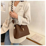 PU Leather Bucket Crossbody Bag For Women Shoulder Handbags