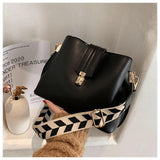 PU Leather Bucket Crossbody Bag For Women Shoulder Handbags
