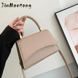 Stone Pattern Vintage Shoulder Bag Totes Solid Pu Handbags Top Handle Bags