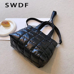 SWDF Shoulder Messenger Bags for Women Winter Crossbody Tote Bags Female