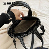 SWDF Shoulder Messenger Bags for Women Winter Crossbody Tote Bags Female