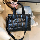 SWDF Shoulder Messenger Bags for Women Winter Crossbody Tote Bags Female