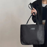 Large Capacity Women's Tote Shoulder Bags Solid Ladies Daily Commuting Underarm