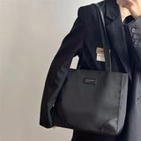 Large Capacity Women's Tote Shoulder Bags Solid Ladies Daily Commuting Underarm