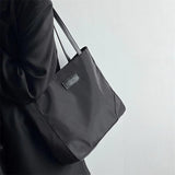 Large Capacity Women's Tote Shoulder Bags Solid Ladies Daily Commuting Underarm