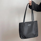 Large Capacity Women's Tote Shoulder Bags Solid Ladies Daily Commuting Underarm