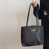 Large Capacity Women's Tote Shoulder Bags Solid Ladies Daily Commuting Underarm