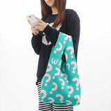 Women's Crochet Vest Short Handle Tote Bag Y2K Knitted Medium Size