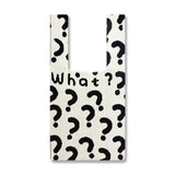 Women's Crochet Vest Short Handle Tote Bag Y2K Knitted Medium Size