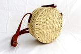 Straw Bag Women Hand-Woven Handbag Big Capacity Drawstring Beach Shoulder Bag