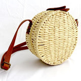 Straw Bag Women Hand-Woven Handbag Big Capacity Drawstring Beach Shoulder Bag