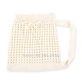 Women's Knitted Shoulder Bag Drawstring Shopping Bucket Handbag