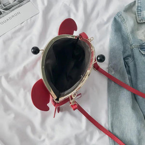 Red Crab PU Leather Crossbody Shoulder Bag