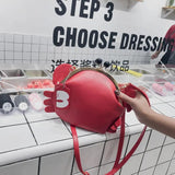 Red Crab PU Leather Crossbody Shoulder Bag