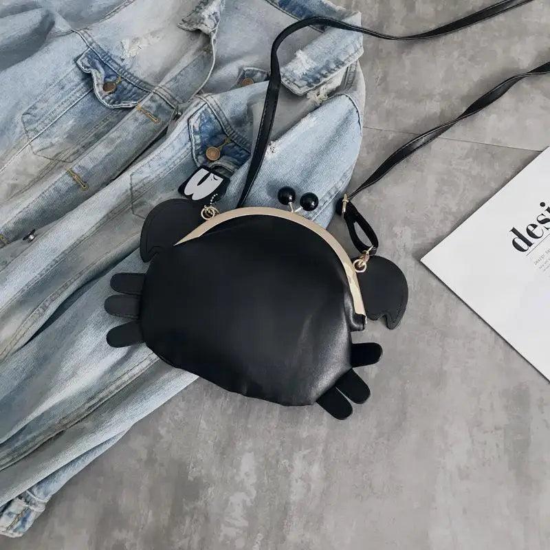 Red Crab PU Leather Crossbody Shoulder Bag