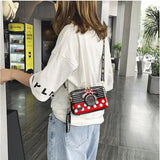 PU Female Messenger Bag Cartoon Bow Shoulder Bag Casual BAG0021