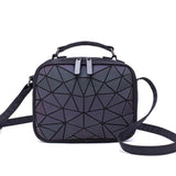 Geometric Purse Holographic Handbag Satchel Wallet Clutch Totes Bags for Women