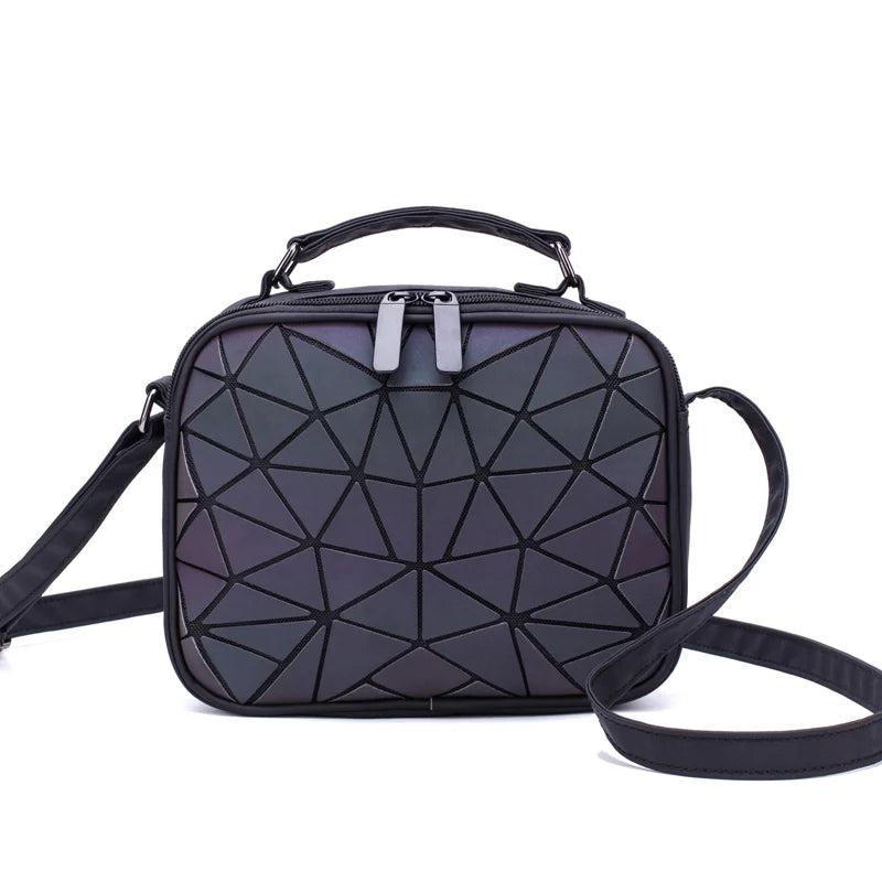 Geometric Purse Holographic Handbag Satchel Wallet Clutch Totes Bags for Women