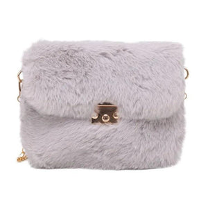 Winter Plush Shoulder Bag Faux Fur Crossbody Bags for Women