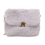 Winter Plush Shoulder Bag Faux Fur Crossbody Bags for Women