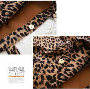 Leopard Print Tote Handbag Big Capacity Shoulder Bag Eco Shopping Gift Bag