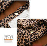 Leopard Print Tote Handbag Big Capacity Shoulder Bag Eco Shopping Gift Bag