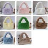 Faux Fur Women's Small Shoulder Bag Portable Ladies Clutch Purse Tote Handbags