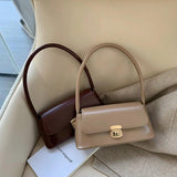 Retro Women Shoulder Bags Flap Leather Crossbody Bags Underarm Bag