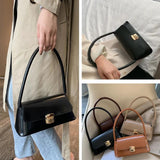 Retro Women Shoulder Bags Flap Leather Crossbody Bags Underarm Bag