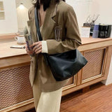 Women PU Leather Texture Shoulder Bag Large Capacity Totes Bag Vintage